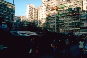 Hongkong, Wohnblock 1983. Foto: Ulrich Horb